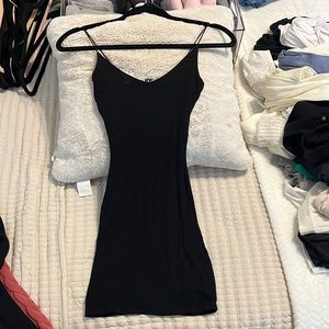 Black bodycon mini dress